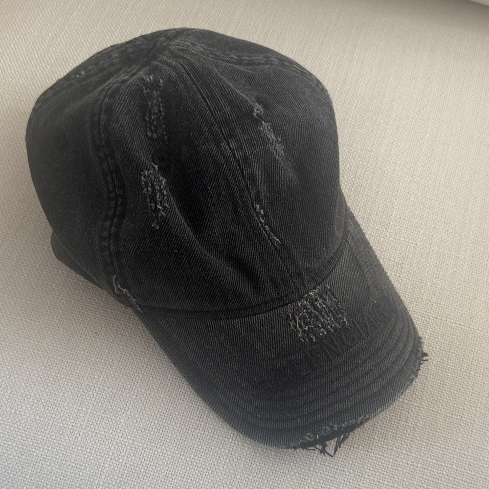 Balenciaga Black Denim Cap